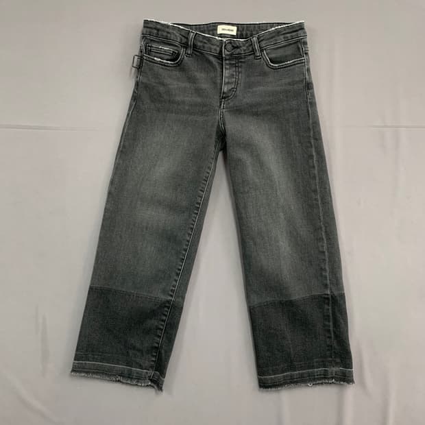 25인치 쟈딕앤볼테르 투톤 워싱 흑청 크롭 스판 데님 청바지