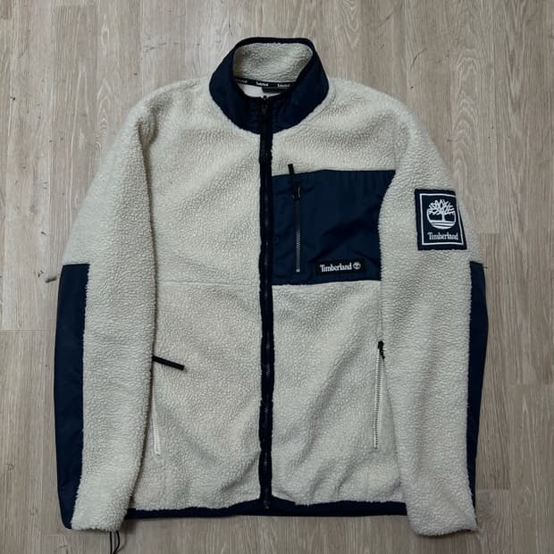 팀버랜드 남성 로고 양털 뽀글이 후리스 자켓 L/100 