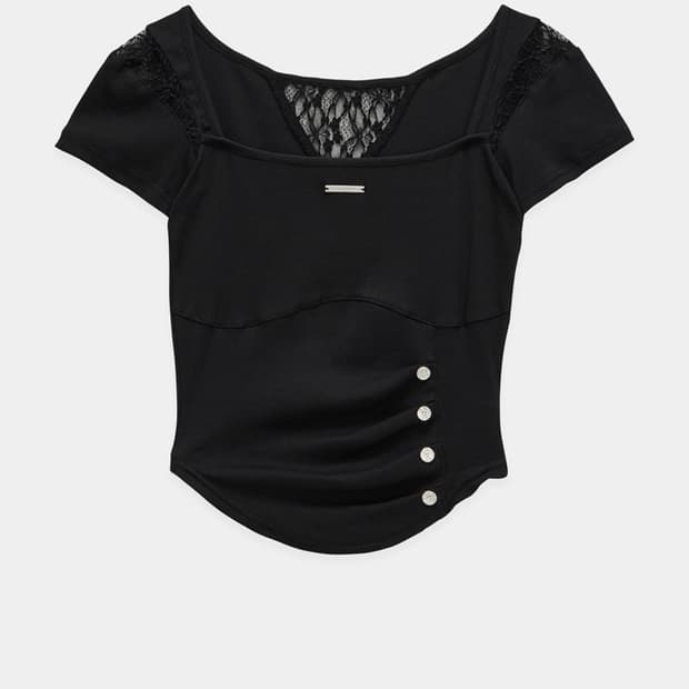 에트오소메 Bust Line Pintuck Detail Top