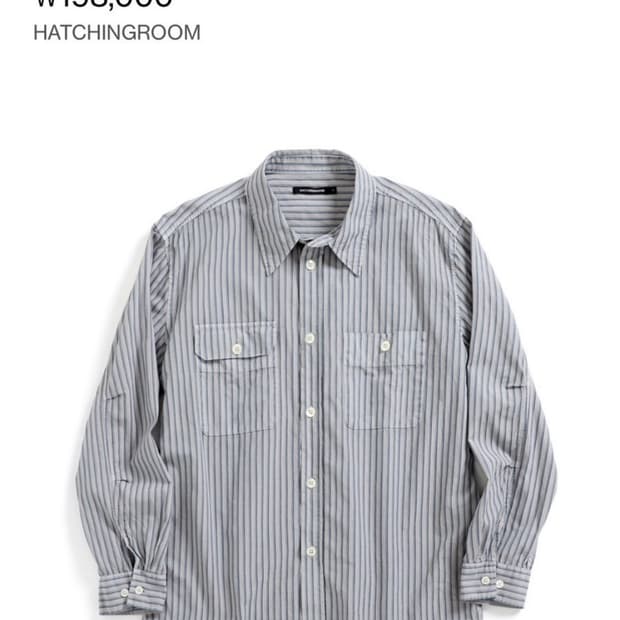 해칭룸 셔츠 2Pk Shirt Long Dobby Stripe Dyed