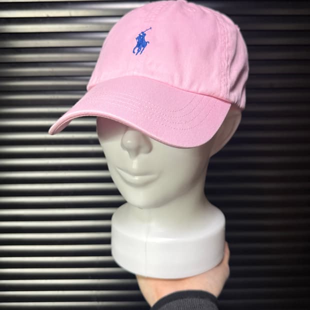 폴로 랄프로렌 핑크 포니 볼캡 모자 코튼 면 로고 시그니처 하늘색 클래식
