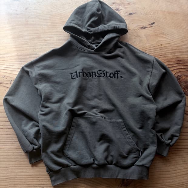 (urbanstoff) 카키 자수 후드