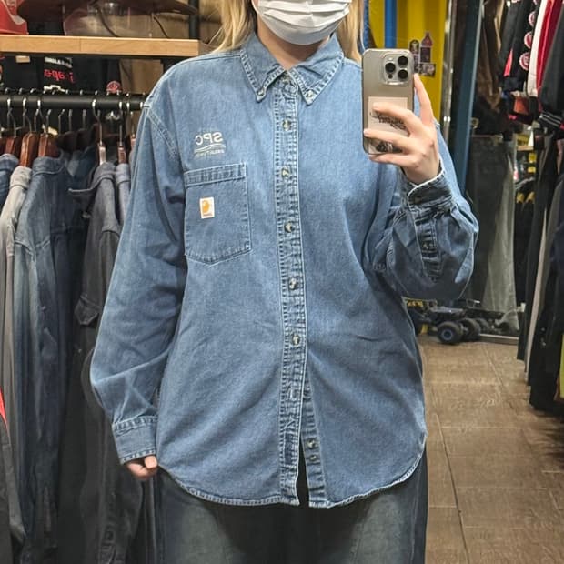 [HI] 칼하트 긴팔 데님셔츠 블루