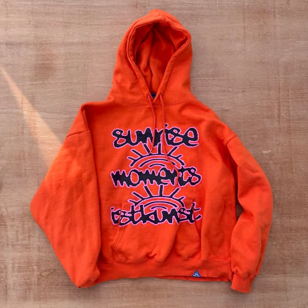 ISTKUNST Graphic Logo Hoodie Orange