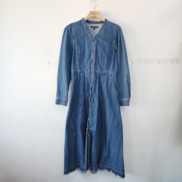 플라스틱 아일랜드 데님 롱 원피스