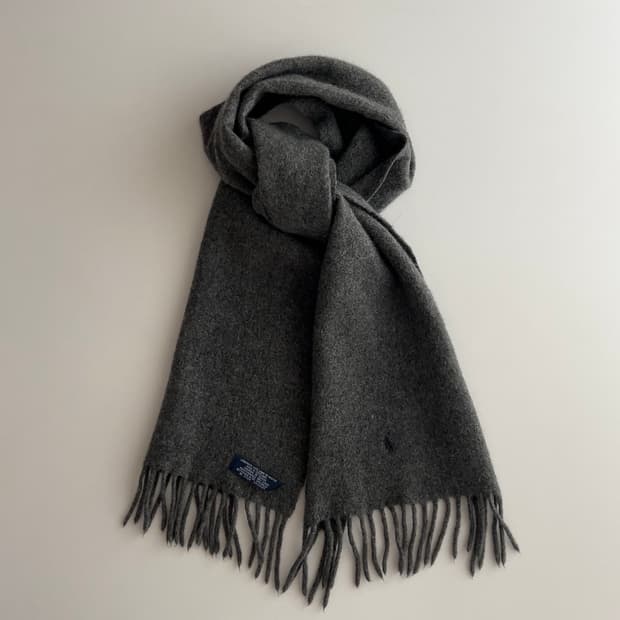 폴로 랄프로렌 그레이 램스울 머플러