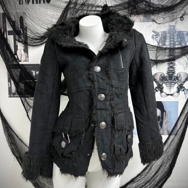 00s punk mood fur jacket