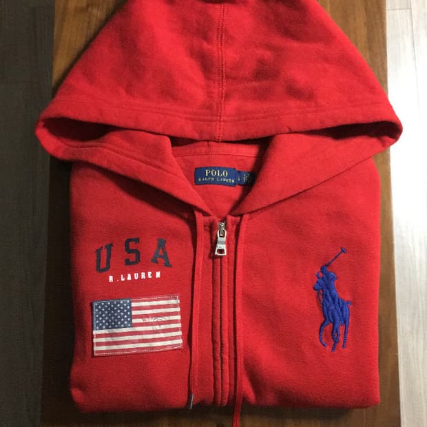 폴로 빅포니 성조기 후드집업