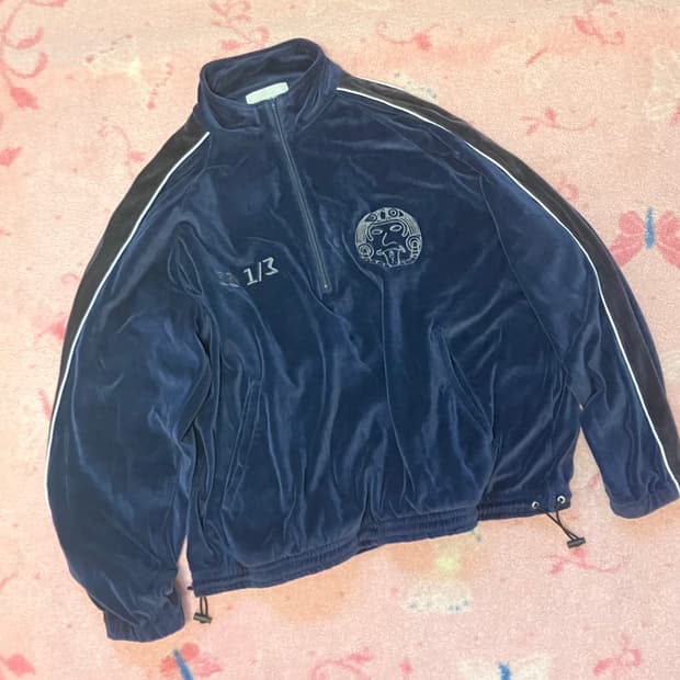 Black weridos blue velour jersey