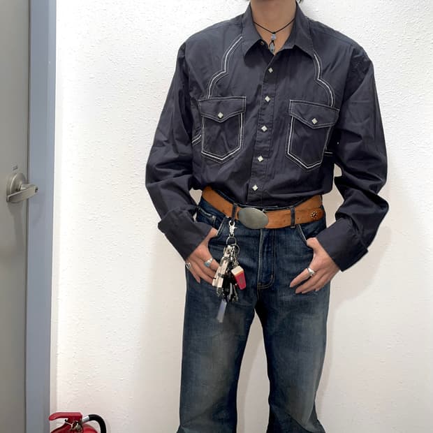 ariat 스티치디테일 웨스턴셔츠