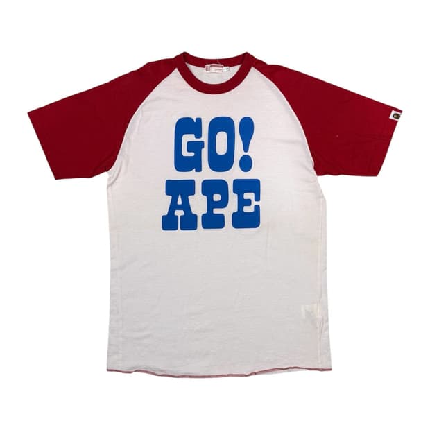 니고 시절 진짜 베이프 go ape 라글란 반팔 티셔츠