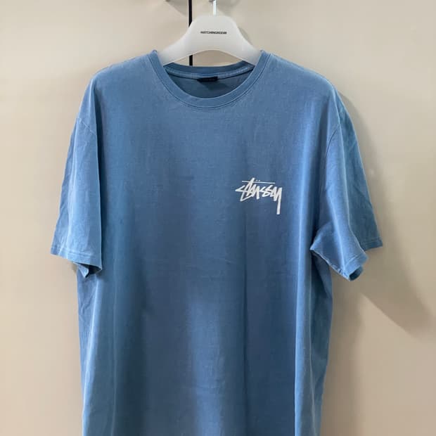 스투시 페인터 다이드 티셔츠 블루 L