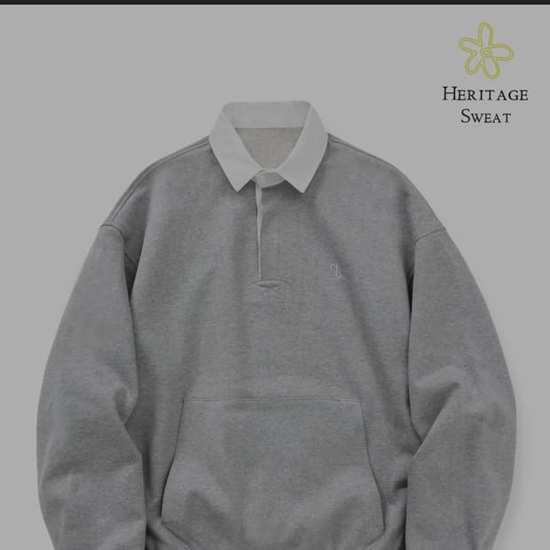 LAFUDGE STORE 맨투맨 그레이