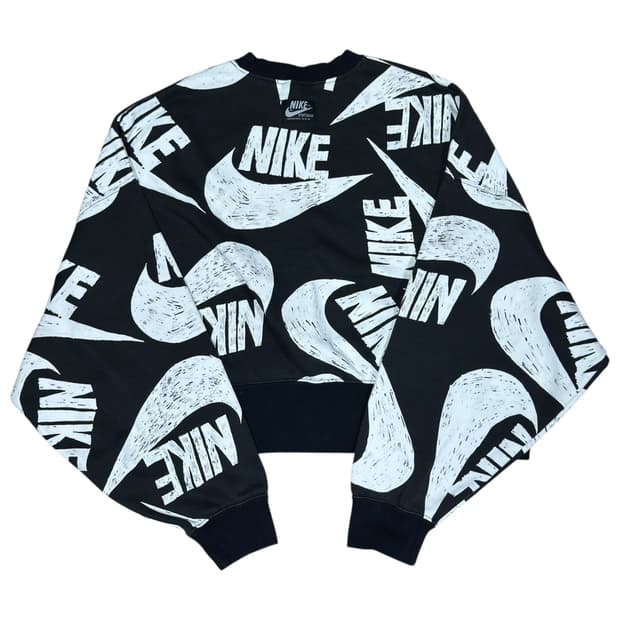 바배) 나이키 멀티로고 기모 크롭 스포츠웨어