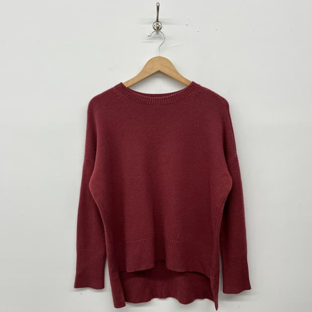띠어리 캐시미어 100 버건디 니트 스웨터 여L