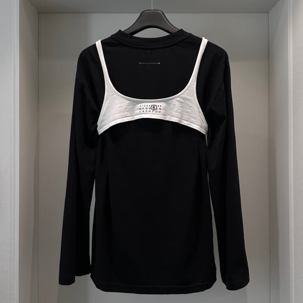 MM6 브라렛 레이어드 롱 슬리브 탑 / S