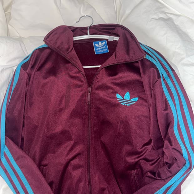아디다스 버건디 마룬 스카이블루 트랙탑 저지 져지 100