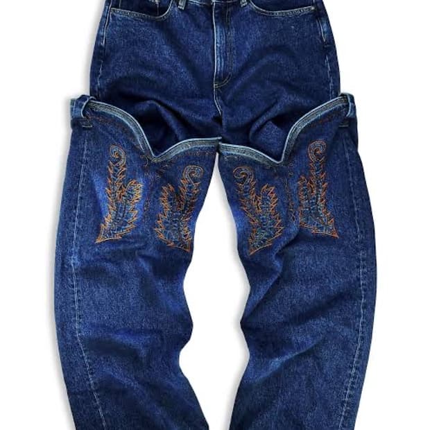 와이프로젝트 맥시 카우보이 커프 진 데님