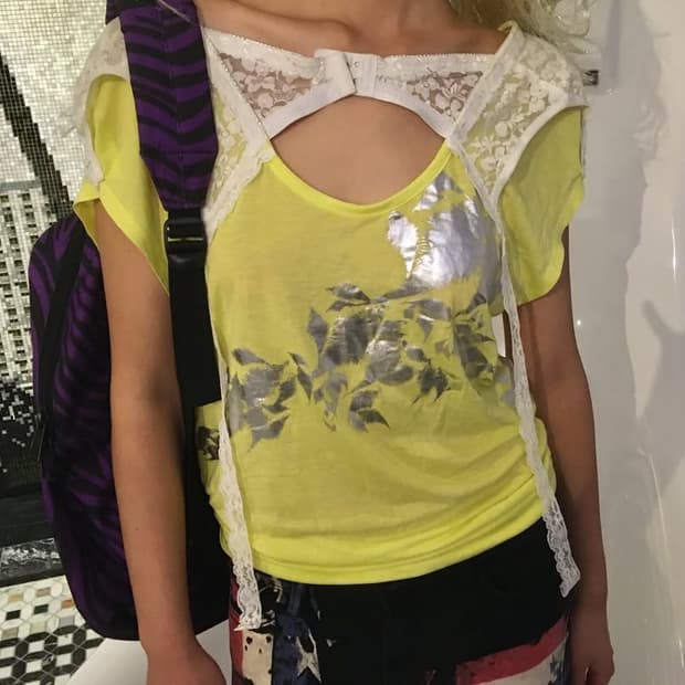 Neon yellow langerie top