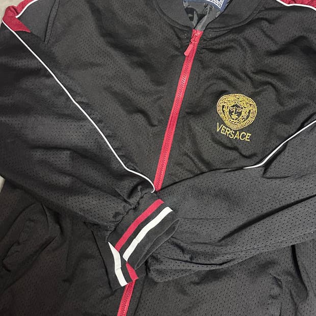 베르사체 진스 꾸뛰르 메쉬 져지 