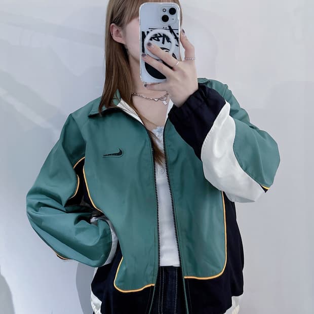 나이키 그린 스우시 바람막이