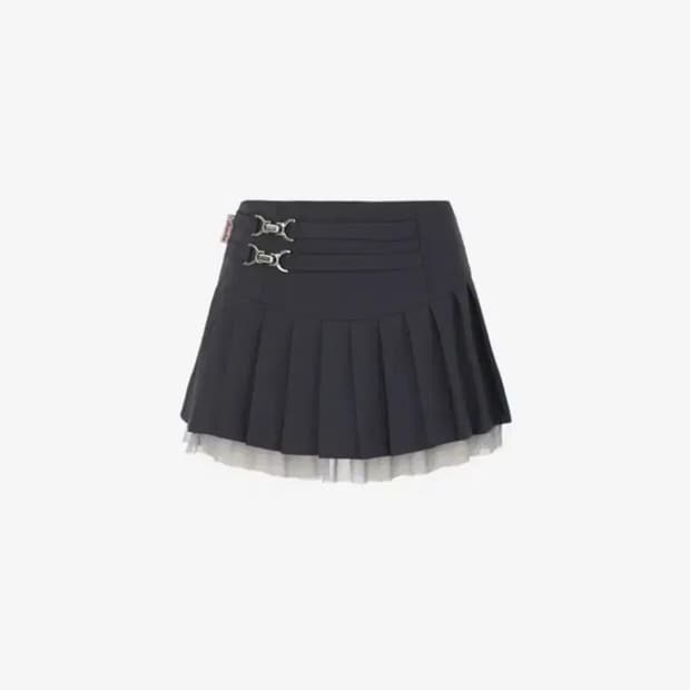 뉴얼린 후크 플리츠 미니 스커트 S