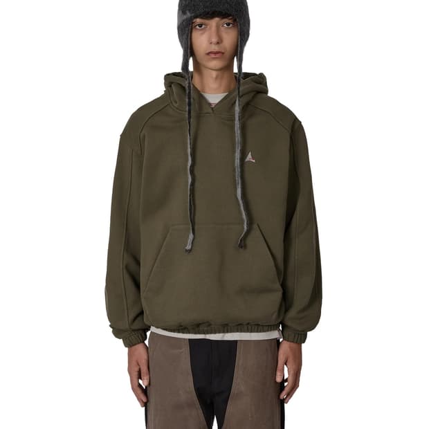 [S,M,L]로아 하이킹 25fw Logo 490gsm 후드티/카키