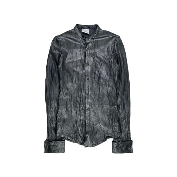 Julius leather shirt jacket