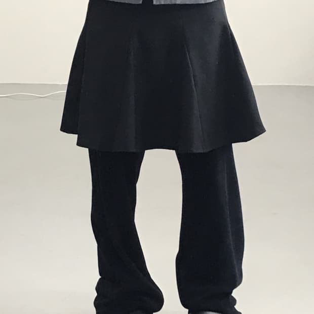 Jpn Poly Black Mini Skirts