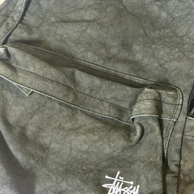 스투시 캔버스 백팩 워시드 블랙 