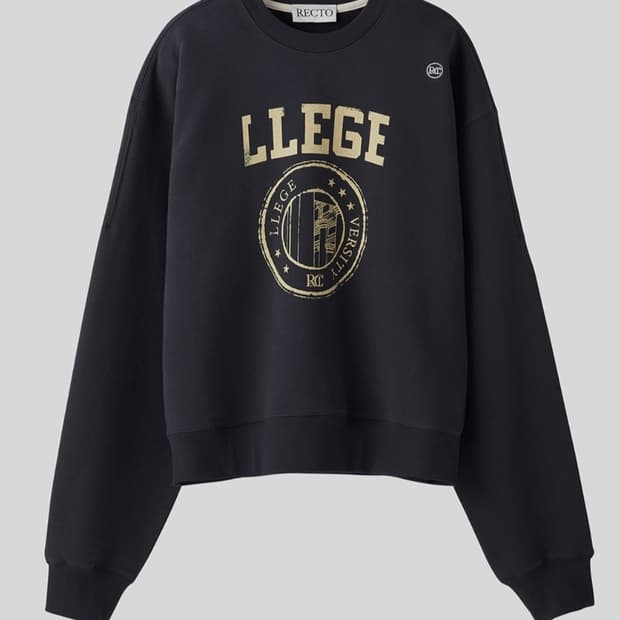 RECTO 렉토 로고 맨투맨 차콜 (s사이즈)