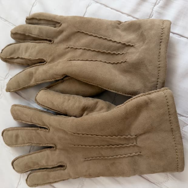 자라 스티치레더 장갑 L