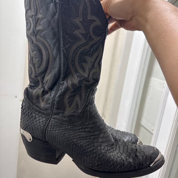 토니리마 뱀피 메탈찡 다크 웨스턴부츠