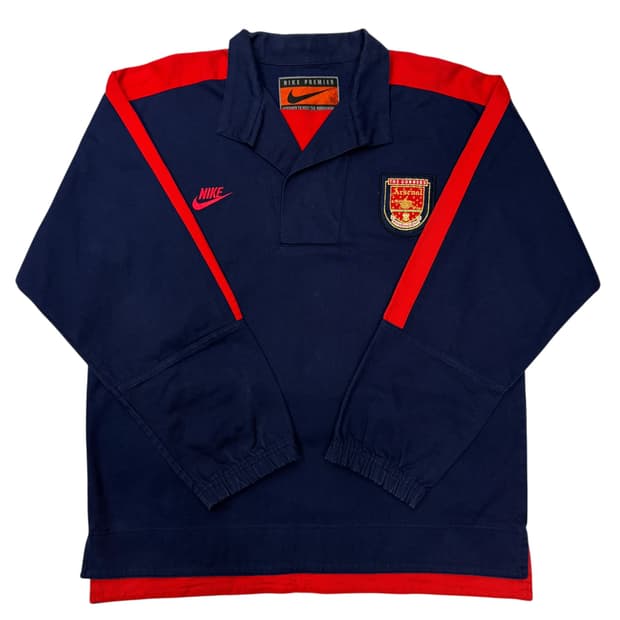 90s 나이키 94-96 아스날 캔버스 코튼 드릴 탑 자켓 L