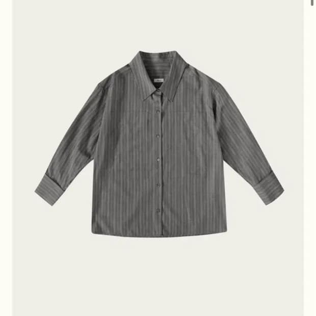 리본빛 cliff gray stripe shirt