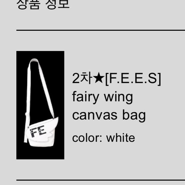 샵페어리 fairy wing canvas bag 엔젤 윙 크로스백