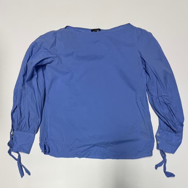 여성 마시모두띠 파스텔 블루 슬리브 블라우스