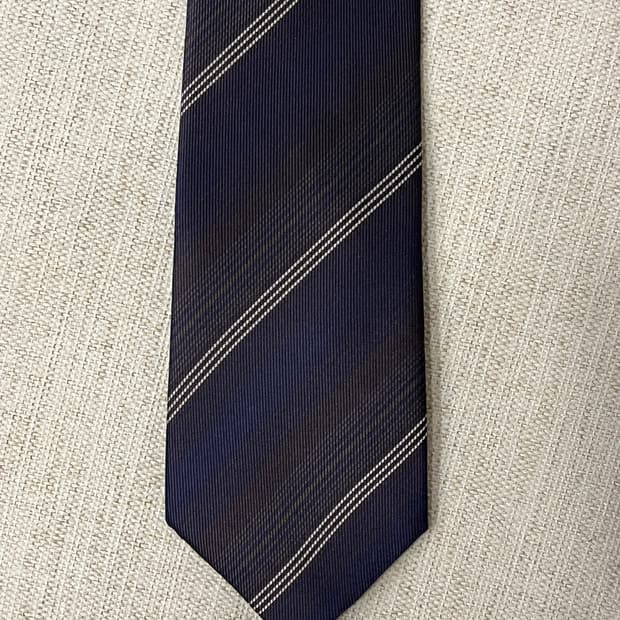 파렌하이트 네이비브라운 스트라이프 넥타이