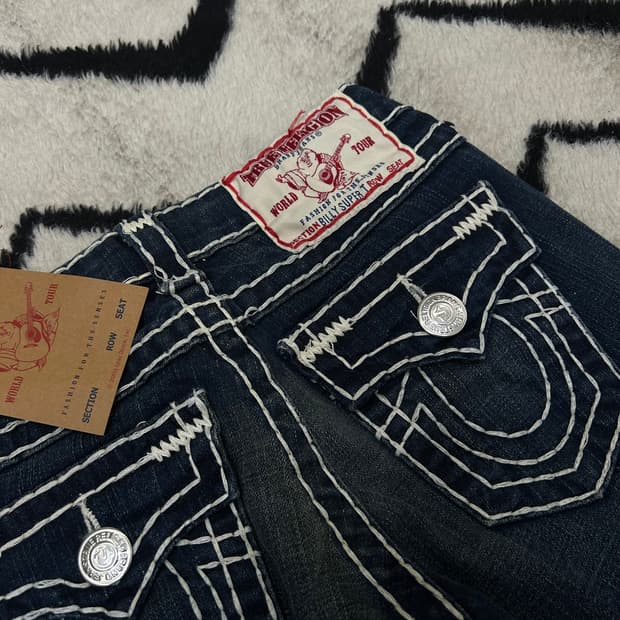 [24]트루릴리젼 빌리 슈퍼T 스티치 데님팬츠/진청/스판