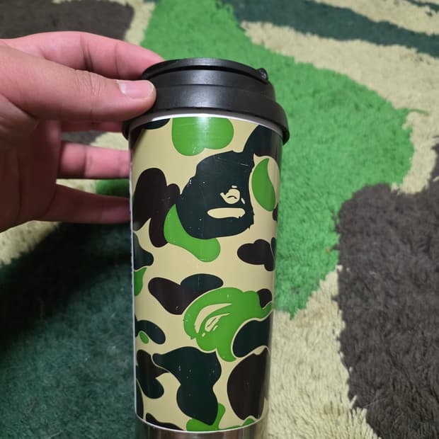 [OS] 베이프 ABC 그린카모스틸 텀블러 370ML