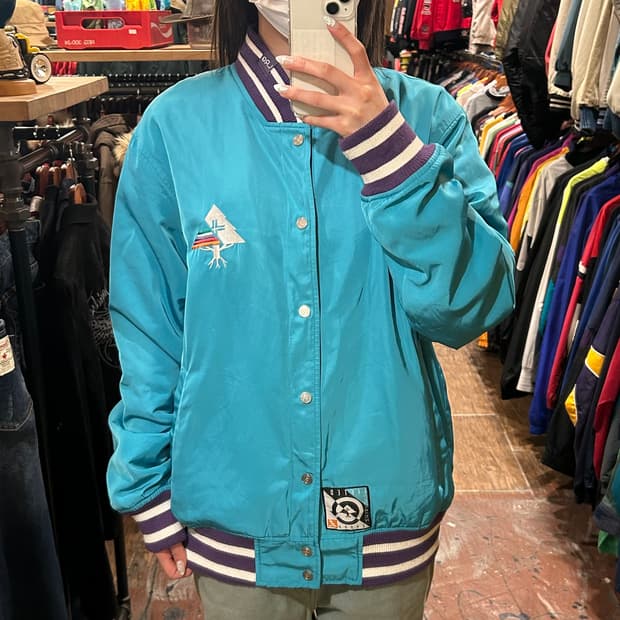 [HI]  LRG 스타디움 자켓 민트