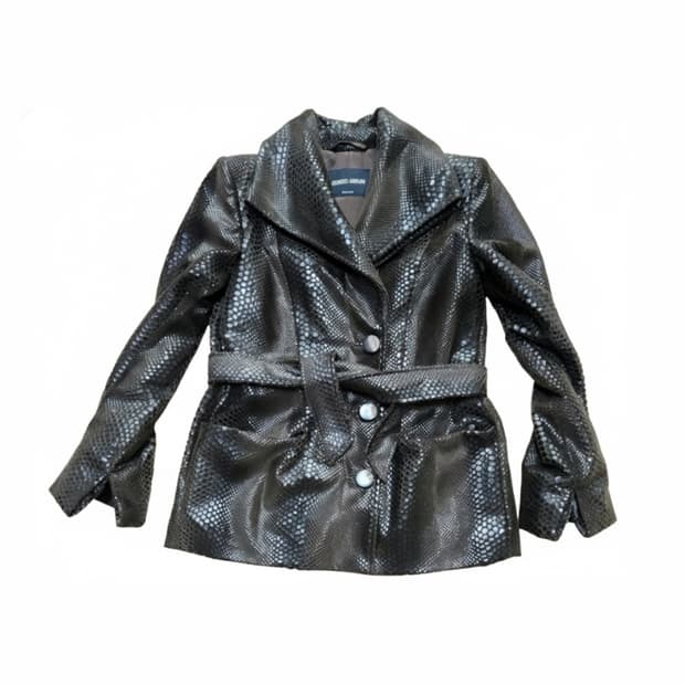 조르지오 아르마니 크로커다일 레더 자켓 55 