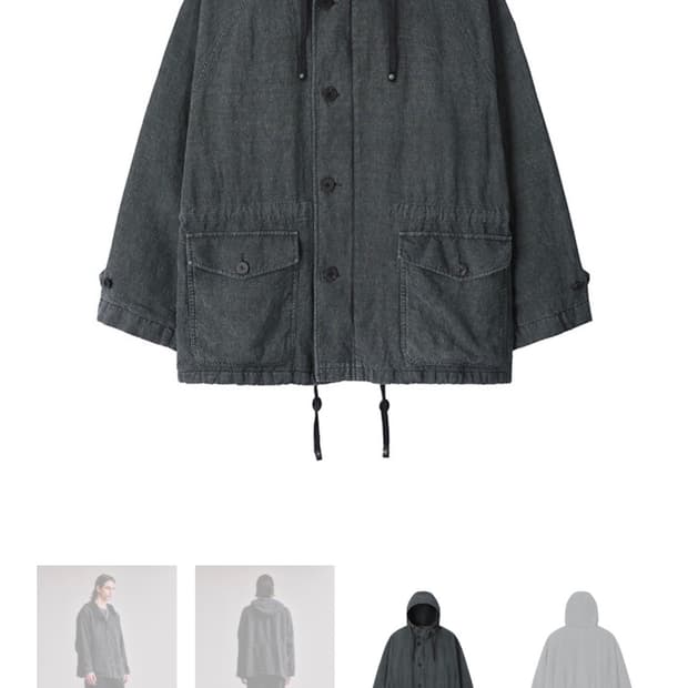 아트 이프 액츠 린넨 밀리터리 파카 블랙 구매합니다.