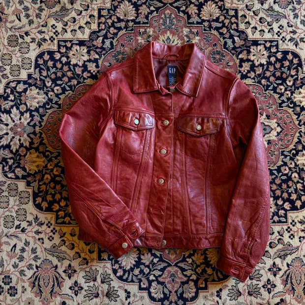 GAP 갭 레더 자켓 55~66
