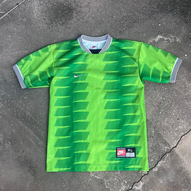 90s 나이키 올드스쿨 그린 패턴 템플릿 유니폼 축구 키퍼
