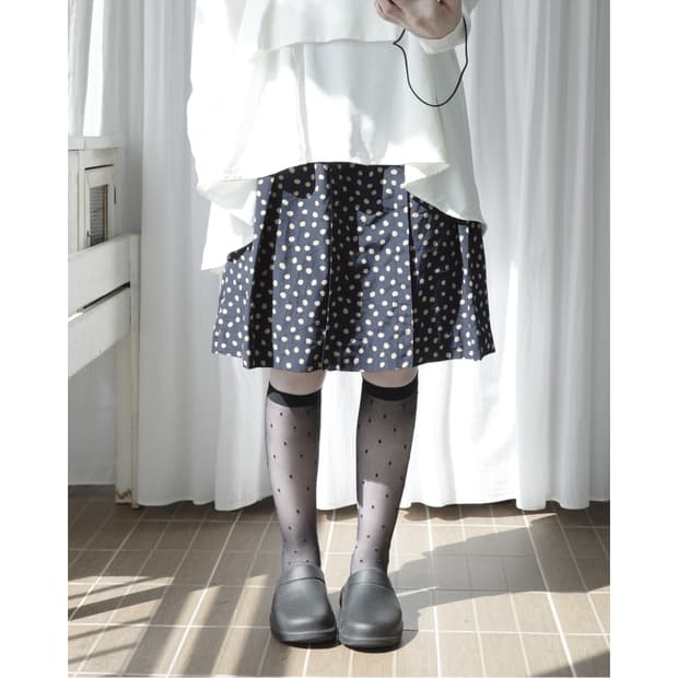 Comme sa ism navy dot skirt