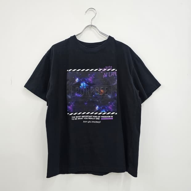JPN 블랙 반팔티셔츠