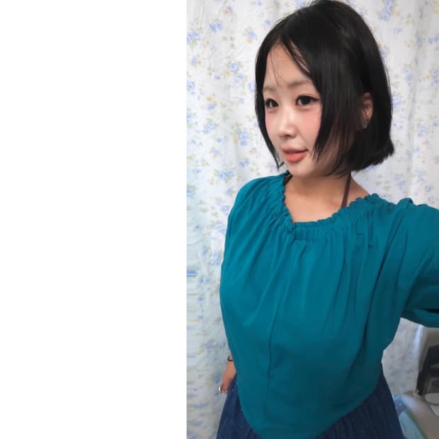 청록 셔링 반팔티