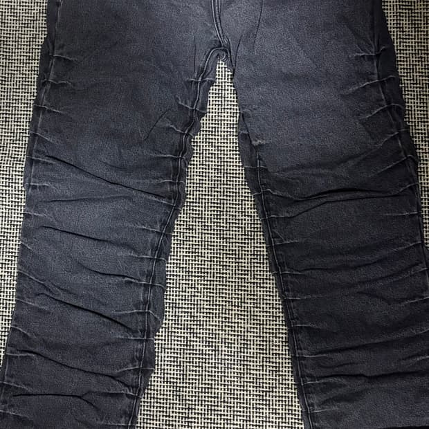 노매뉴얼 T.W. 데님 팬츠 워시드 블랙 L