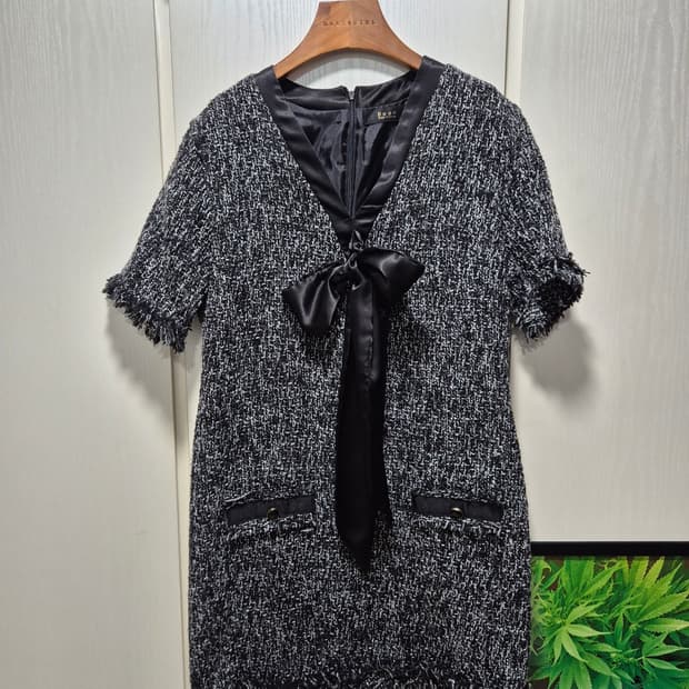 (세일)(새상품)BEEN 트위드 리본 원피스